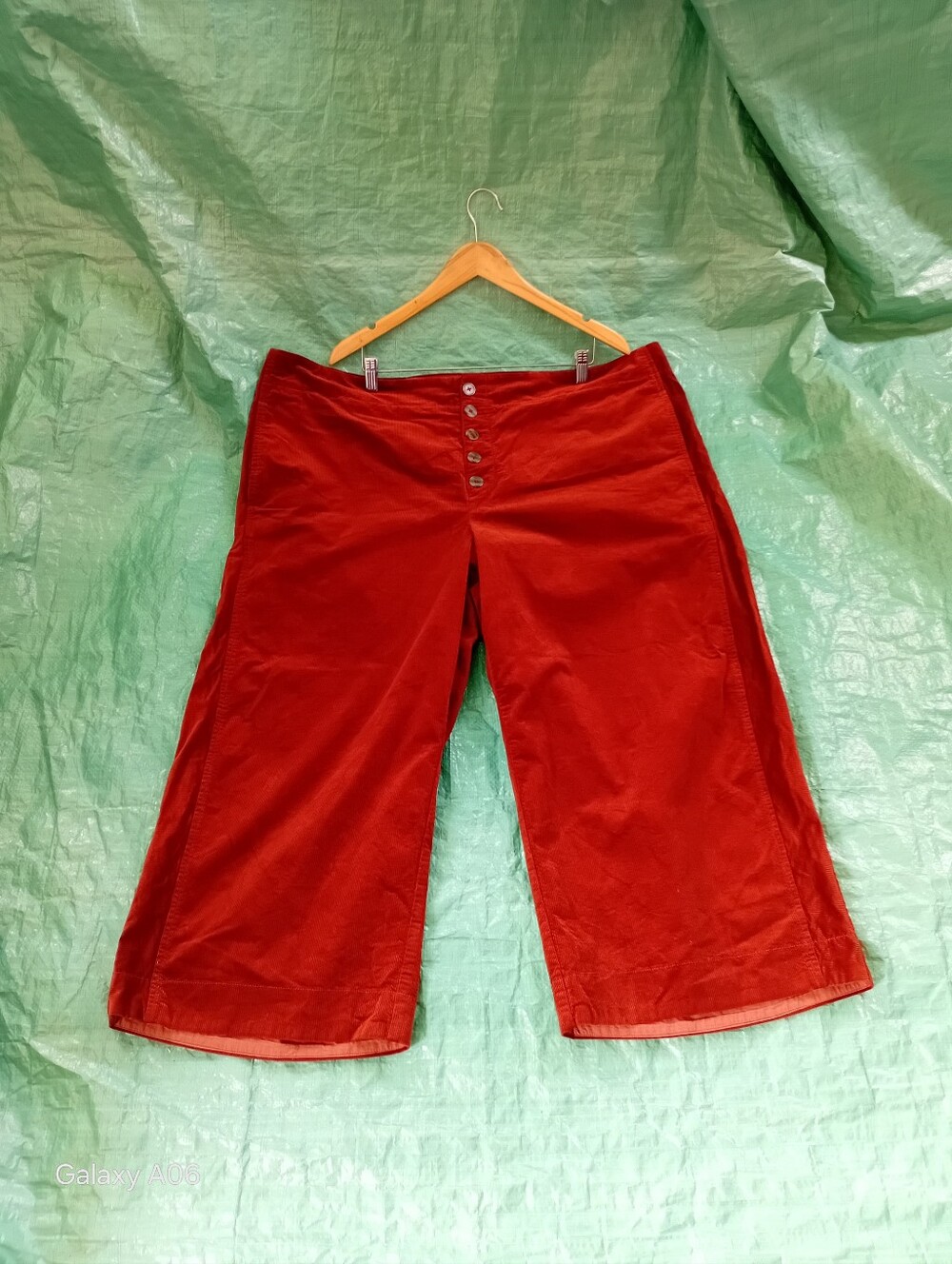 Anthro plus size 24W Corduroy Pumpkin Burnt Orange Cropped Wide leg Culotte Fall